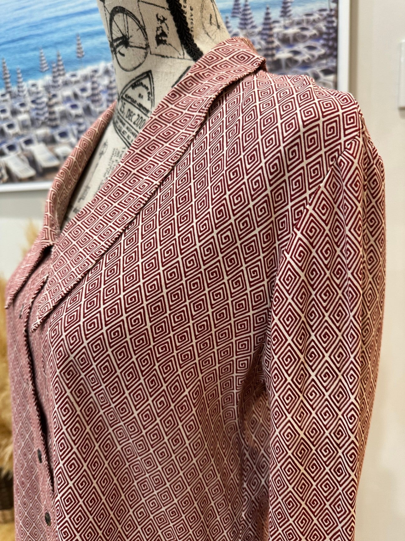 Vintage Blouse 10 Red and white