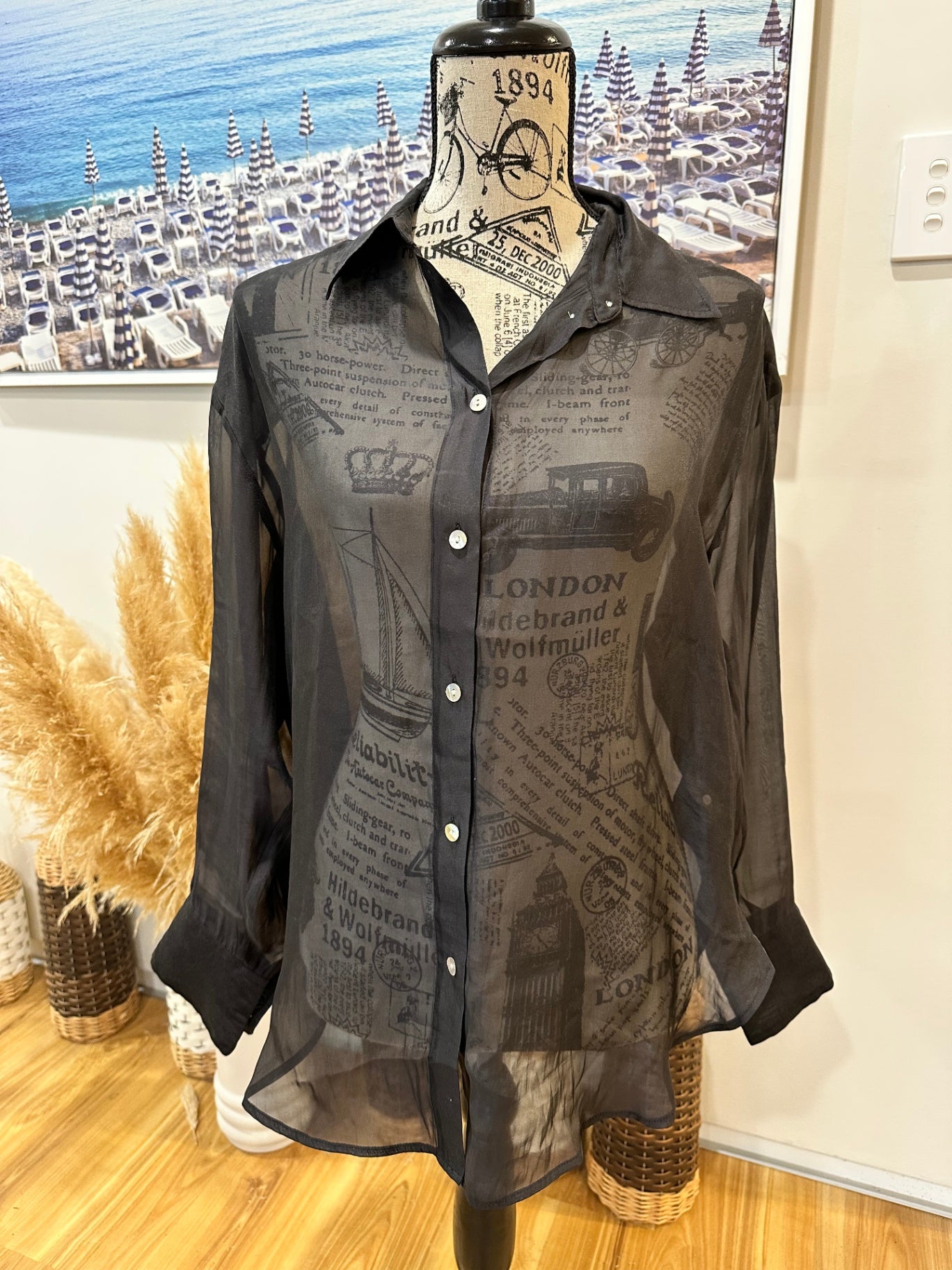 [SALE] H&M Shirt Small Black