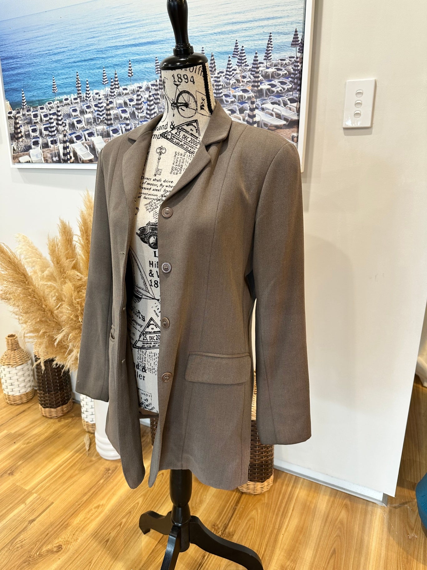 Jigsaw Blazer Small / Medium Taupe