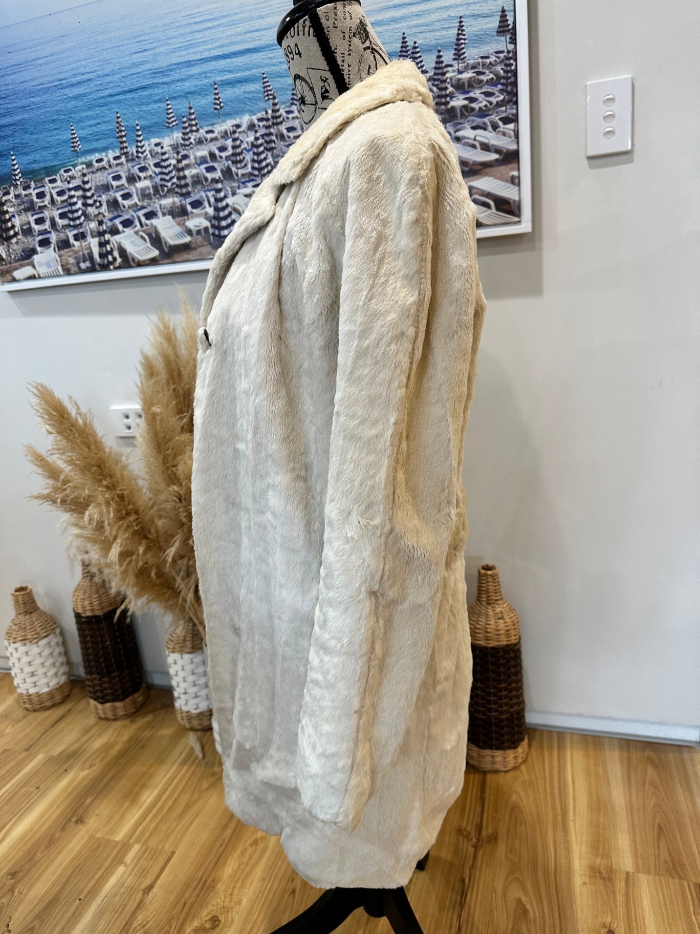 [SALE] Vintage - Faux Fur Coat - Small