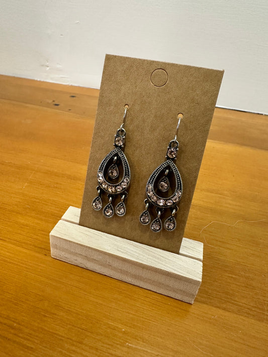 Earrings Silver and clear