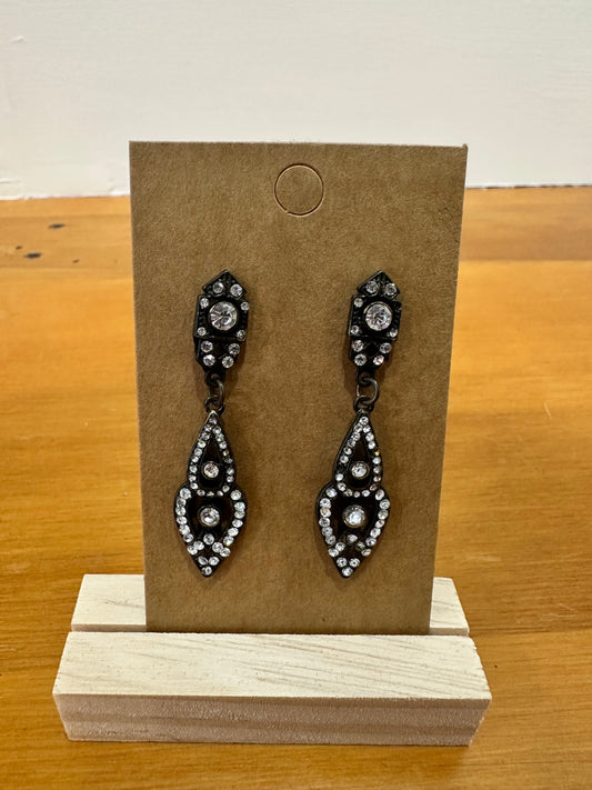 Earrings Black and Silver