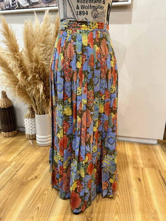 [SALE] Daniel Hechter - Vintage 90's - Midi Skirt - Size 12 - Pastel Tones