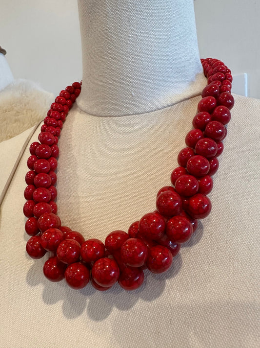 [SALE] Vintage Necklace Red - 'Jaffa'