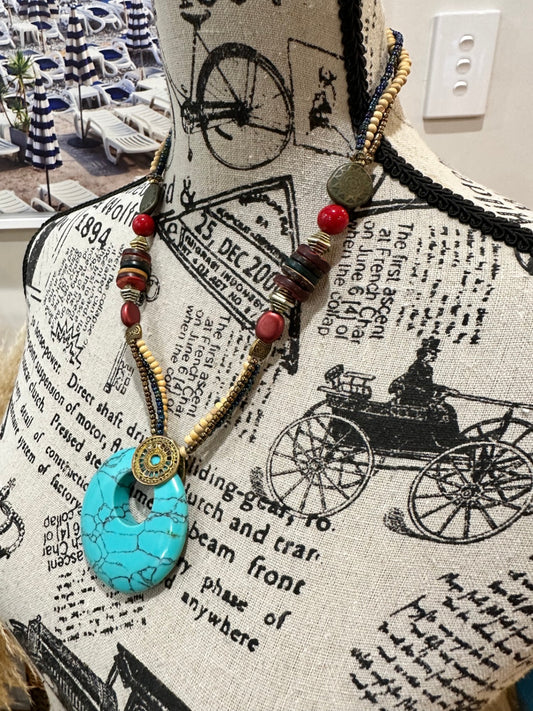 [SALE] Vintage Statement Necklace - Turquoise