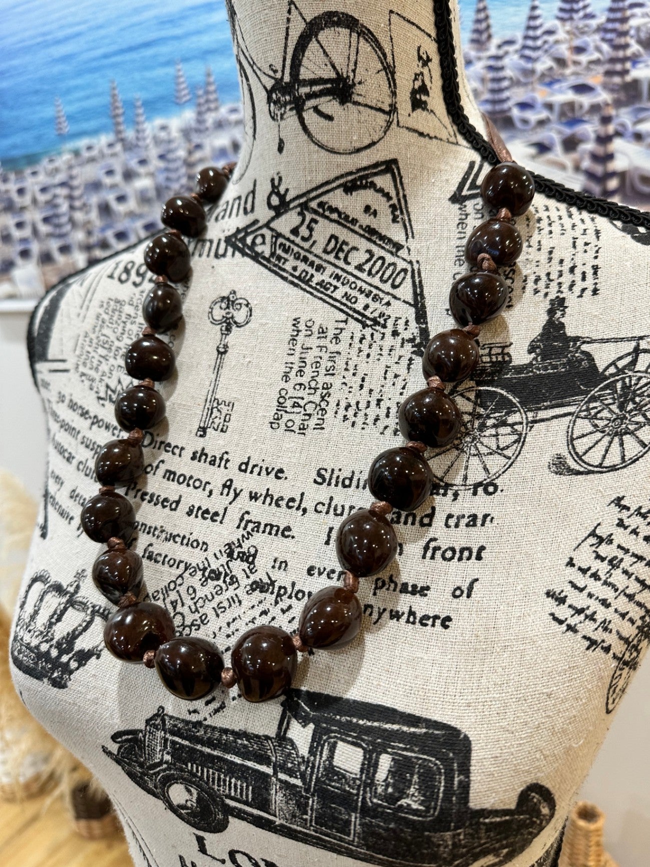 [SALE] Vintage Necklace Choc Brown