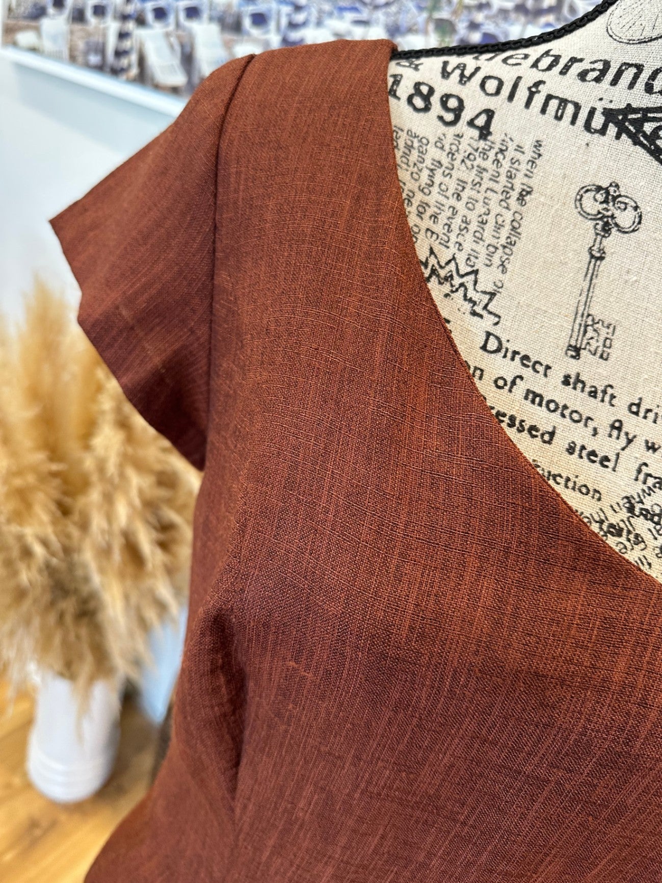 [SALE] Vintage Dress - Medium - Rusty brown