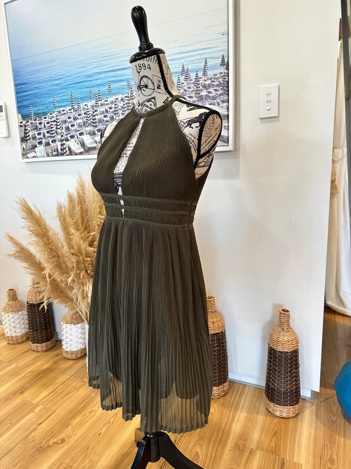 [SALE] H&M Dress - Extra Small - Olive green