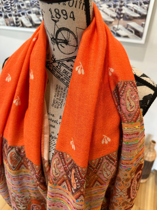[SALE] Pashmina Orange and multicolor