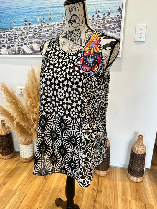 [SALE] Desigual Singlet Top - Size Medium