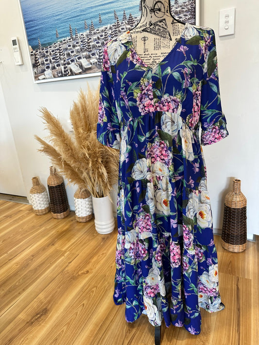 Annah Stretton Maxi Dress Medium Blue