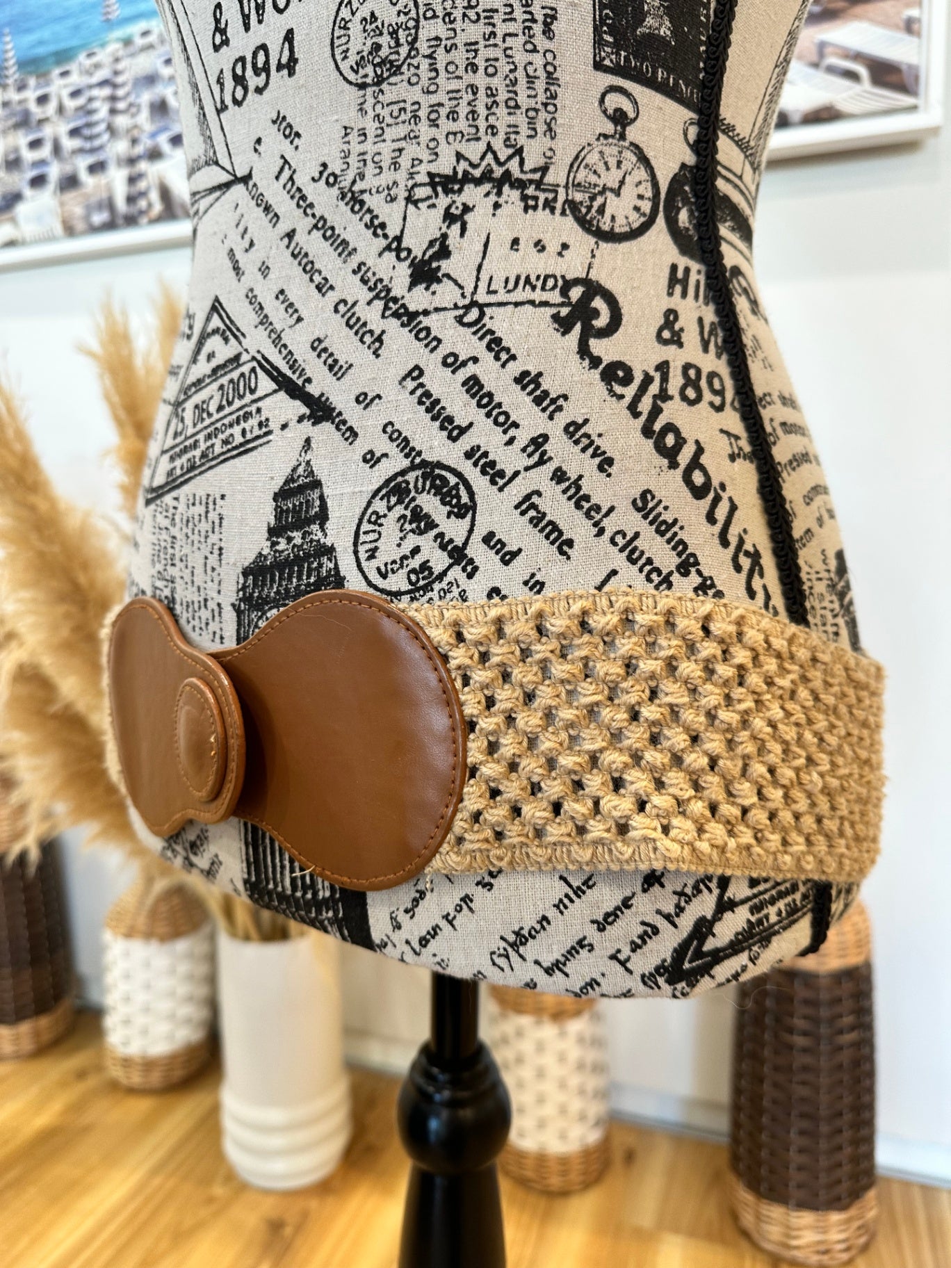 [SALE] Vintage Belt 14 Beige and Brown