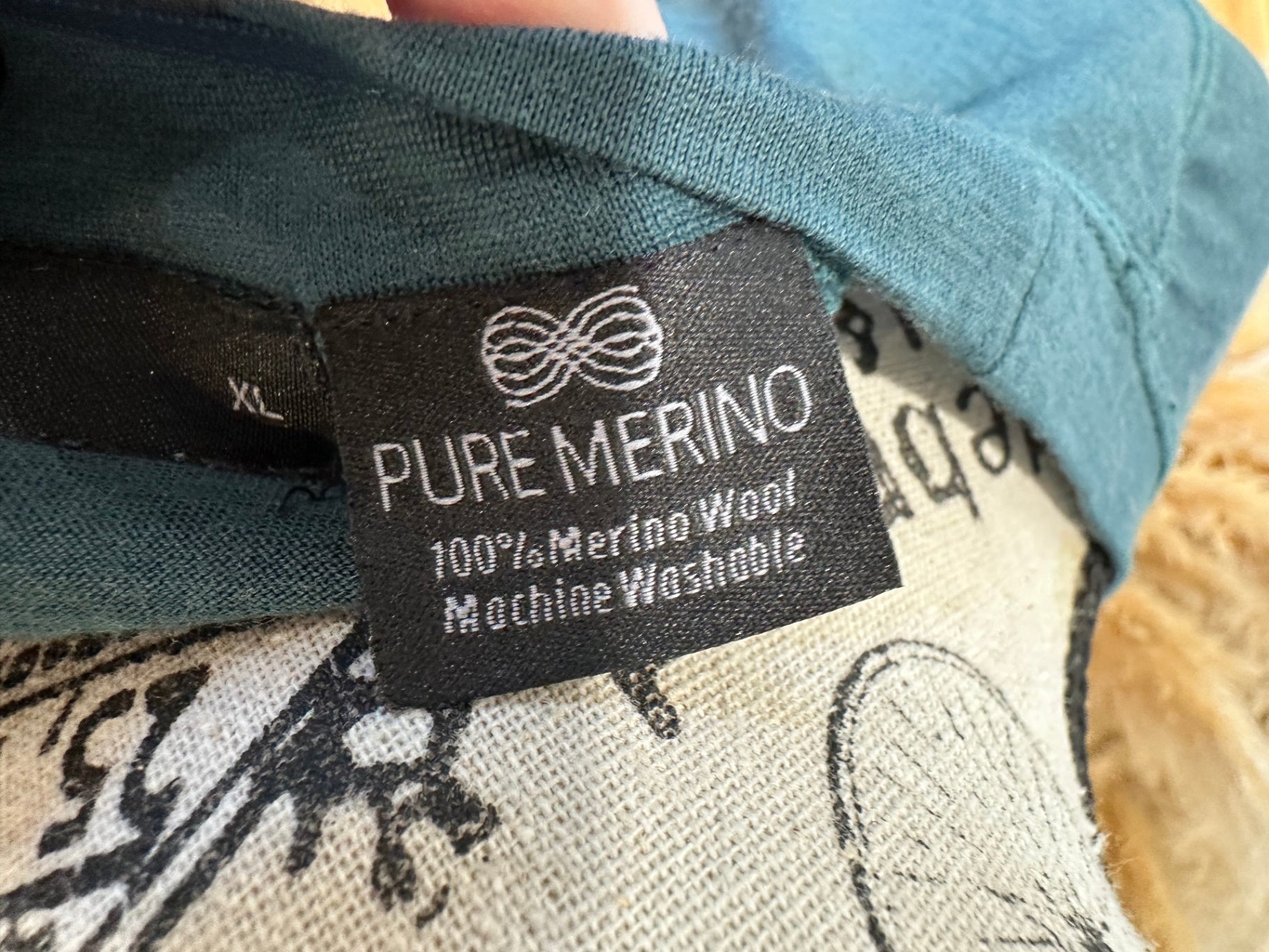 Foil Merino Top Extra Large Teal