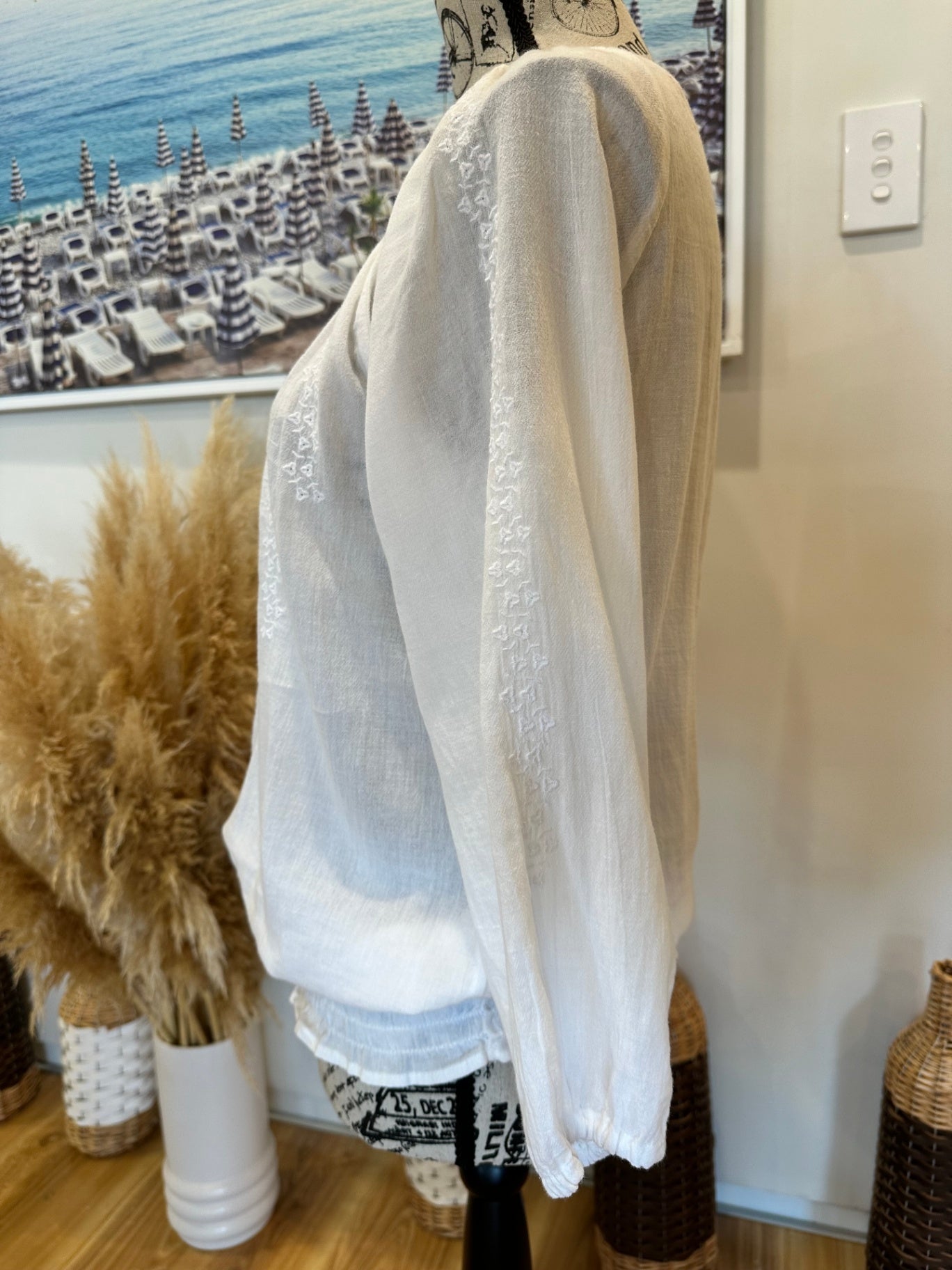 [SALE] H&M Blouse White