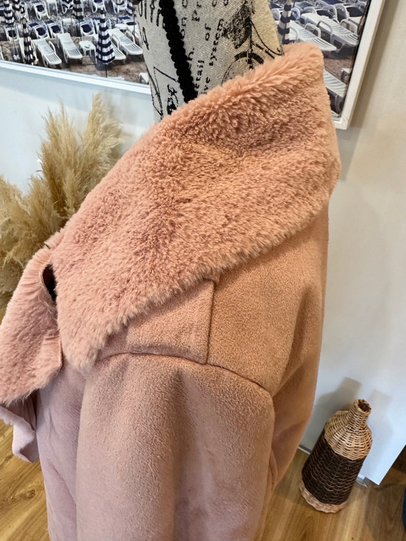 [SALE] Winter Coat - Pink suede - Medium 