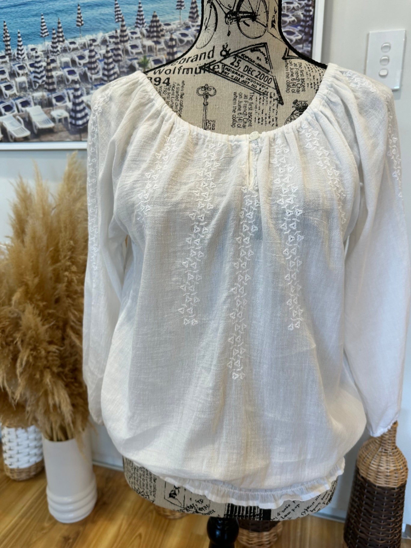 [SALE] H&M Blouse White