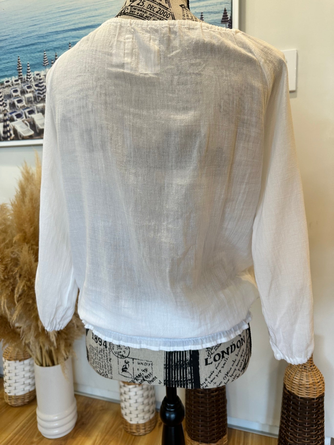 [SALE] H&M Blouse White