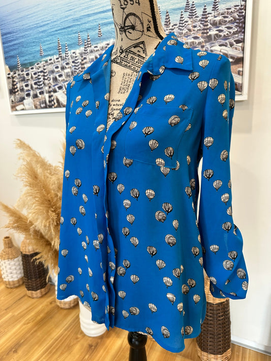 [SALE] Shirt 8 Blue with Hot Air Balloons