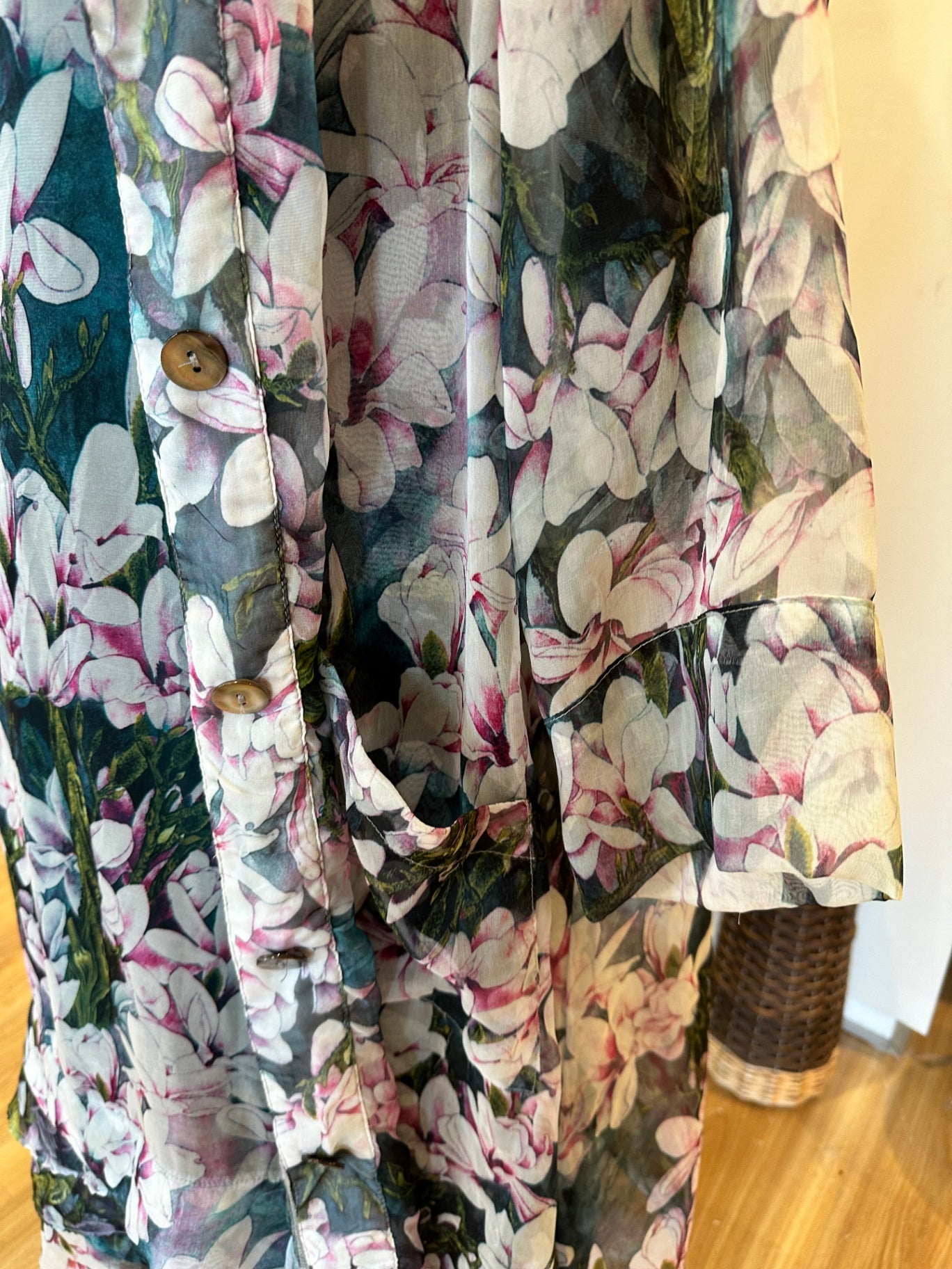 ReVue Dress and cardigan set 20 / 22 Multicolor (predominantly pink, white, and dark green)