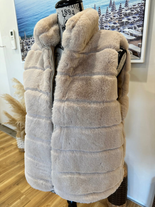 Puffer Vest Small / Medium Beige