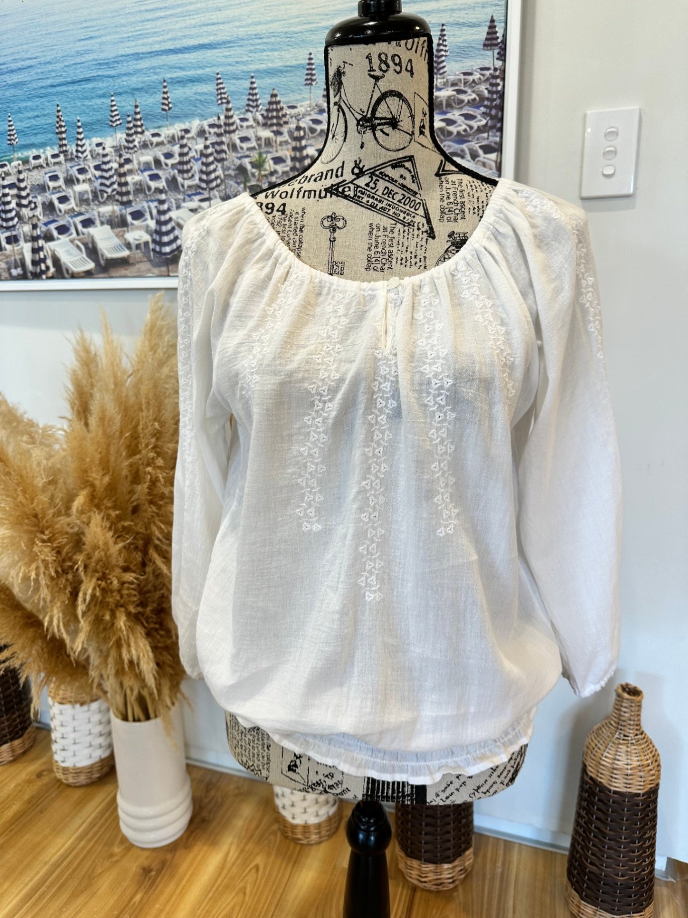 [SALE] H&M Blouse White