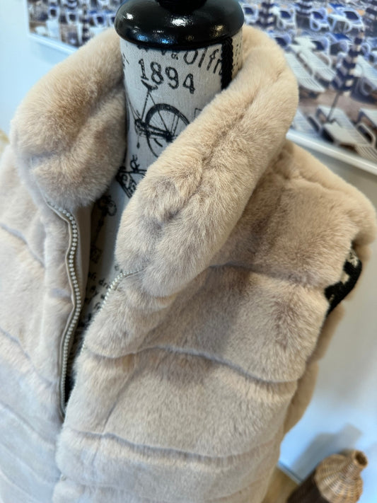 Puffer Vest Small / Medium Beige