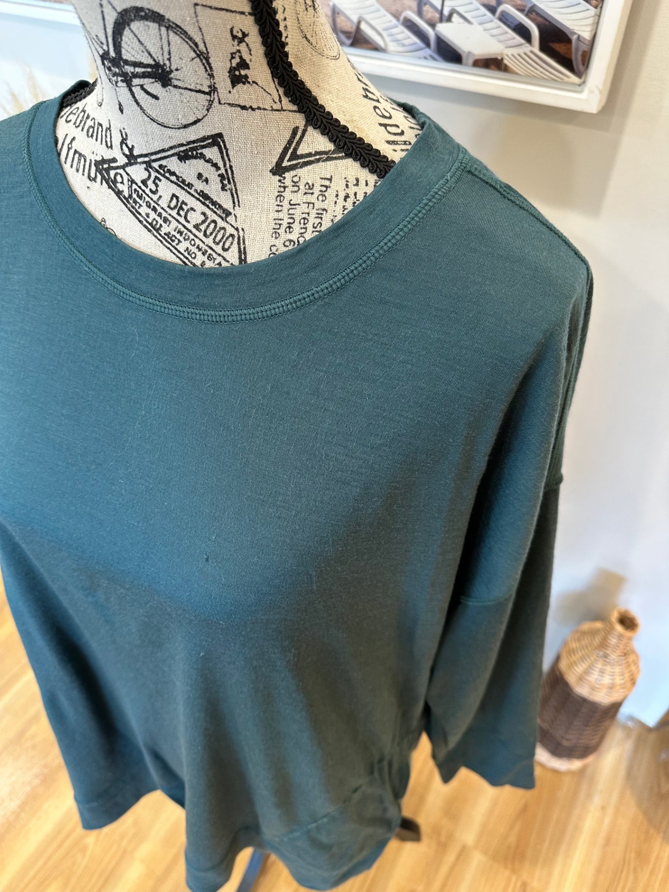 Foil Merino Top Extra Large Teal