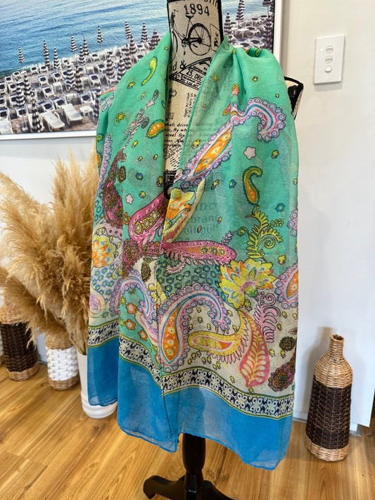 [SALE] Scarf - Aqua & Blue