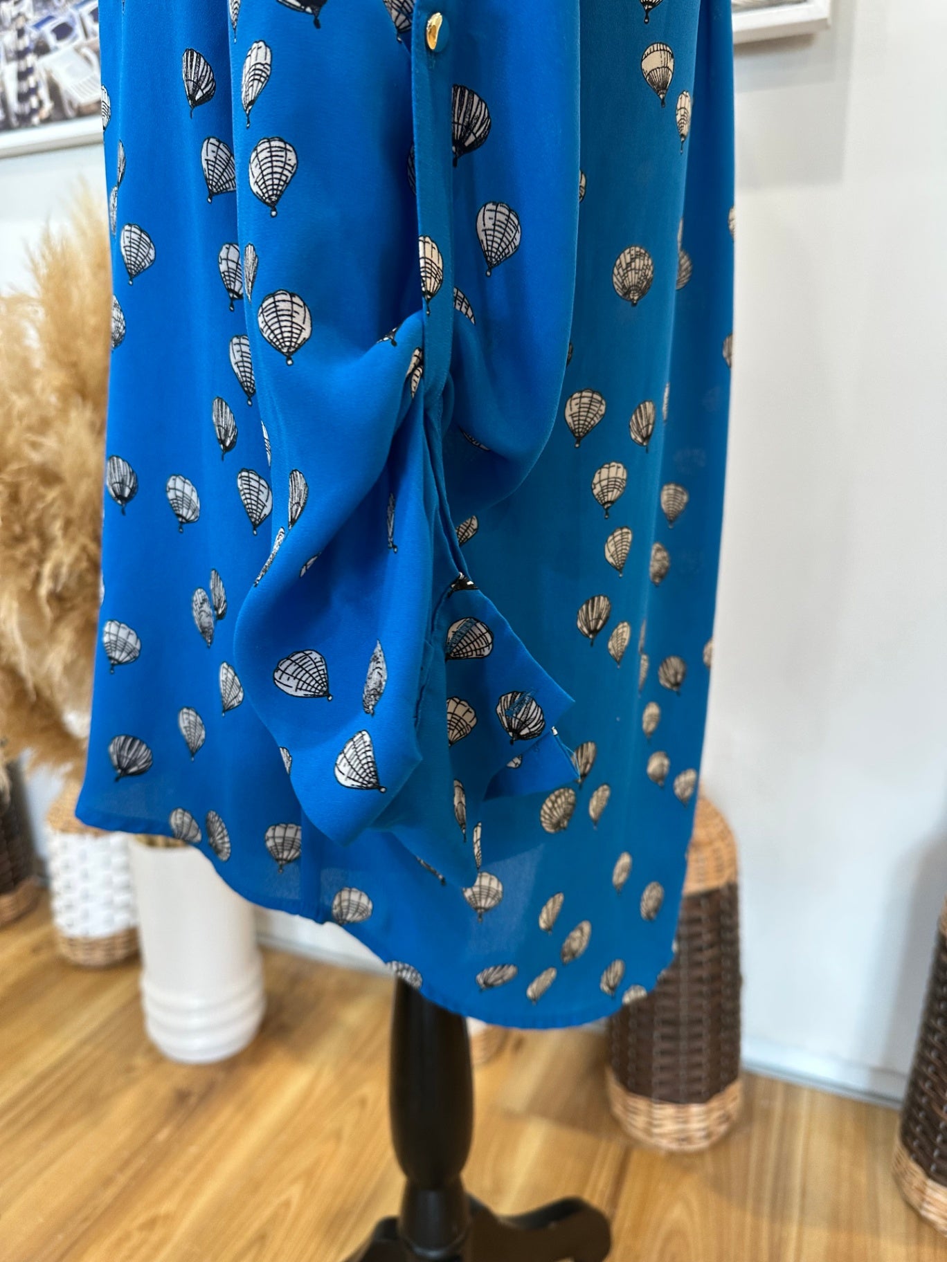 [SALE] Shirt 8 Blue with Hot Air Balloons