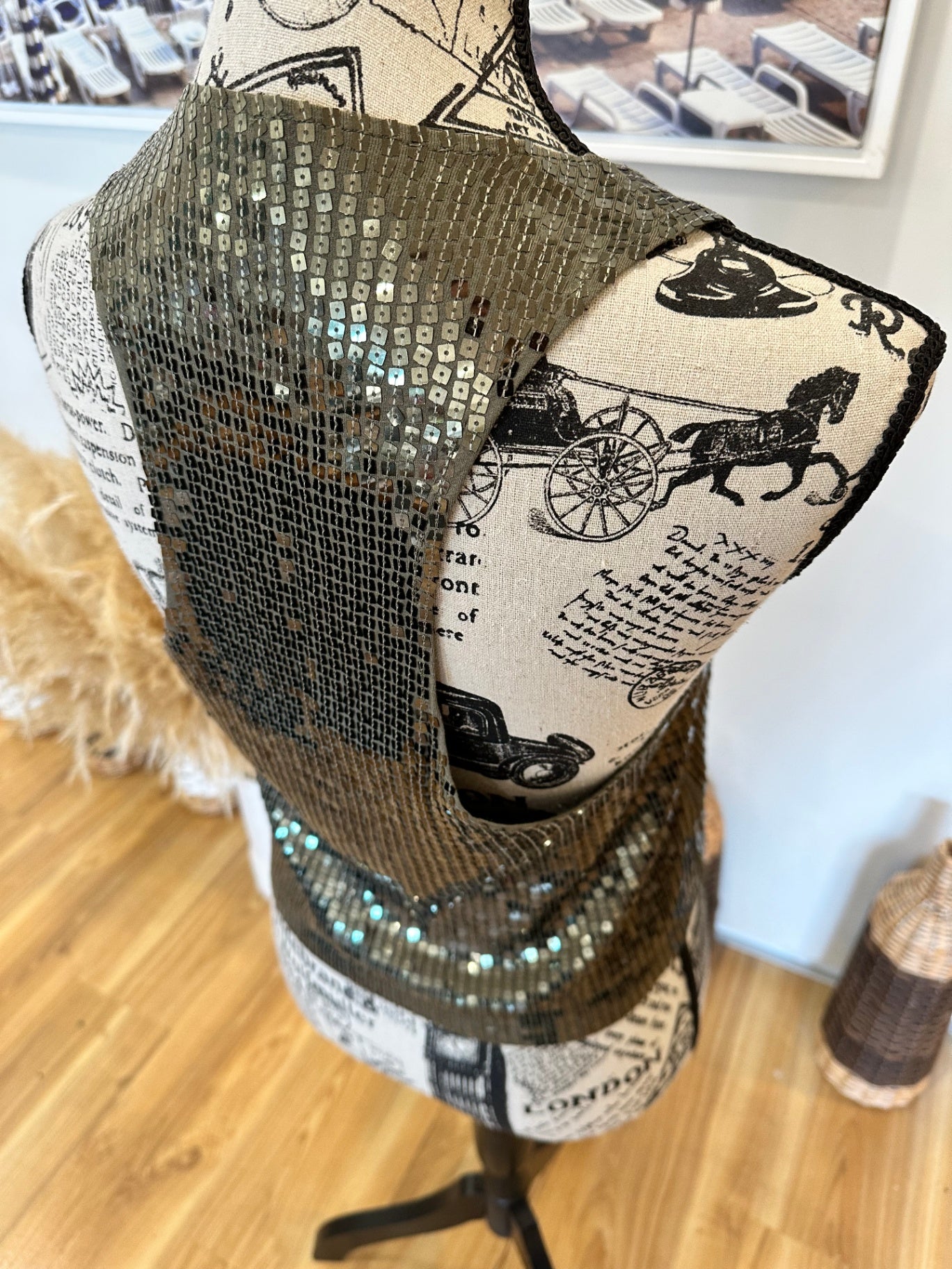 [SALE] United Colors of Benetton - Vest - Small - Green Sequin