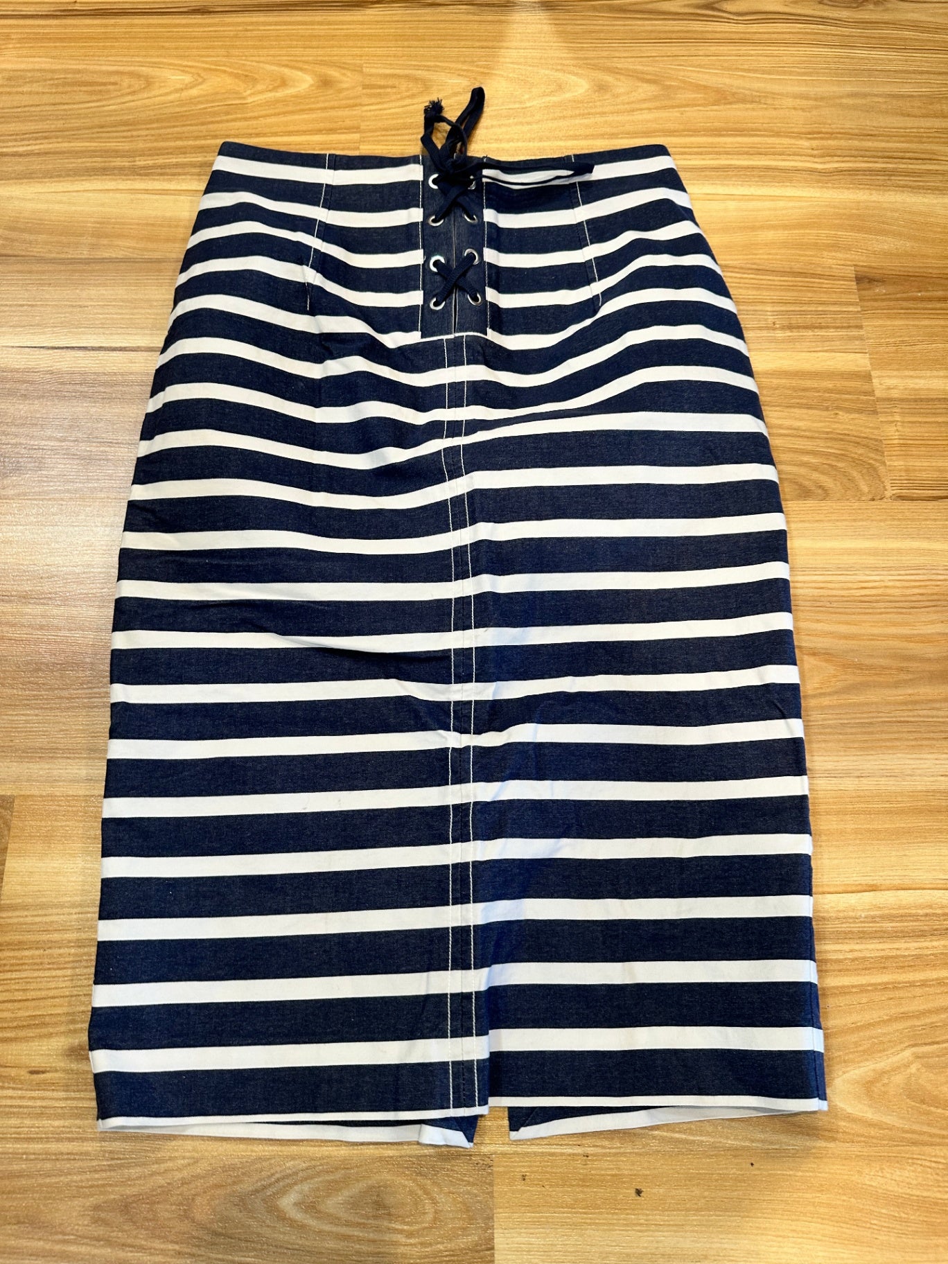 [SALE] Veronika Maine Skirt 8 Blue / White stripes - Rockabilly
