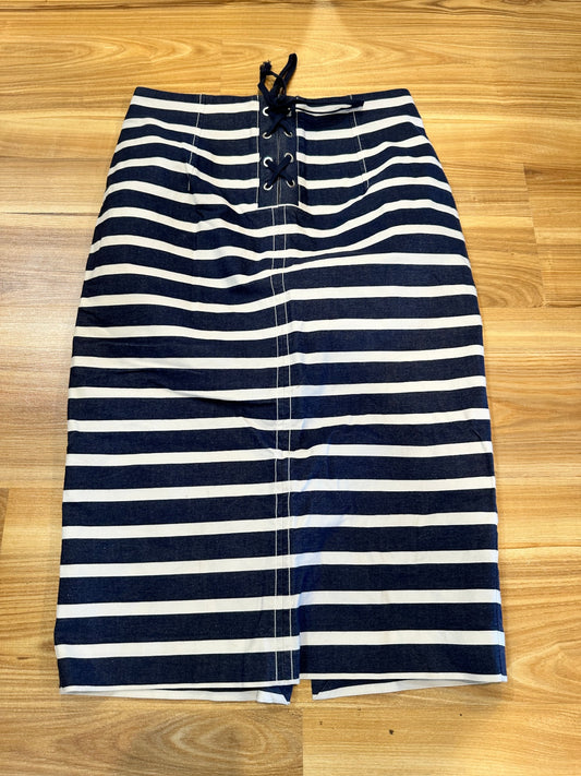 [SALE] Veronika Maine Skirt 8 Blue / White stripes - Rockabilly