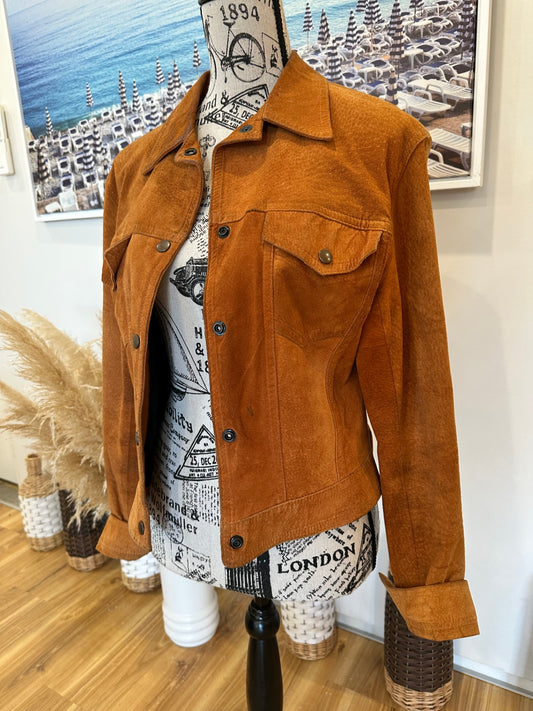 [SALE] Vintage - 80's Jacket - Small/Medium - Tan Brown
