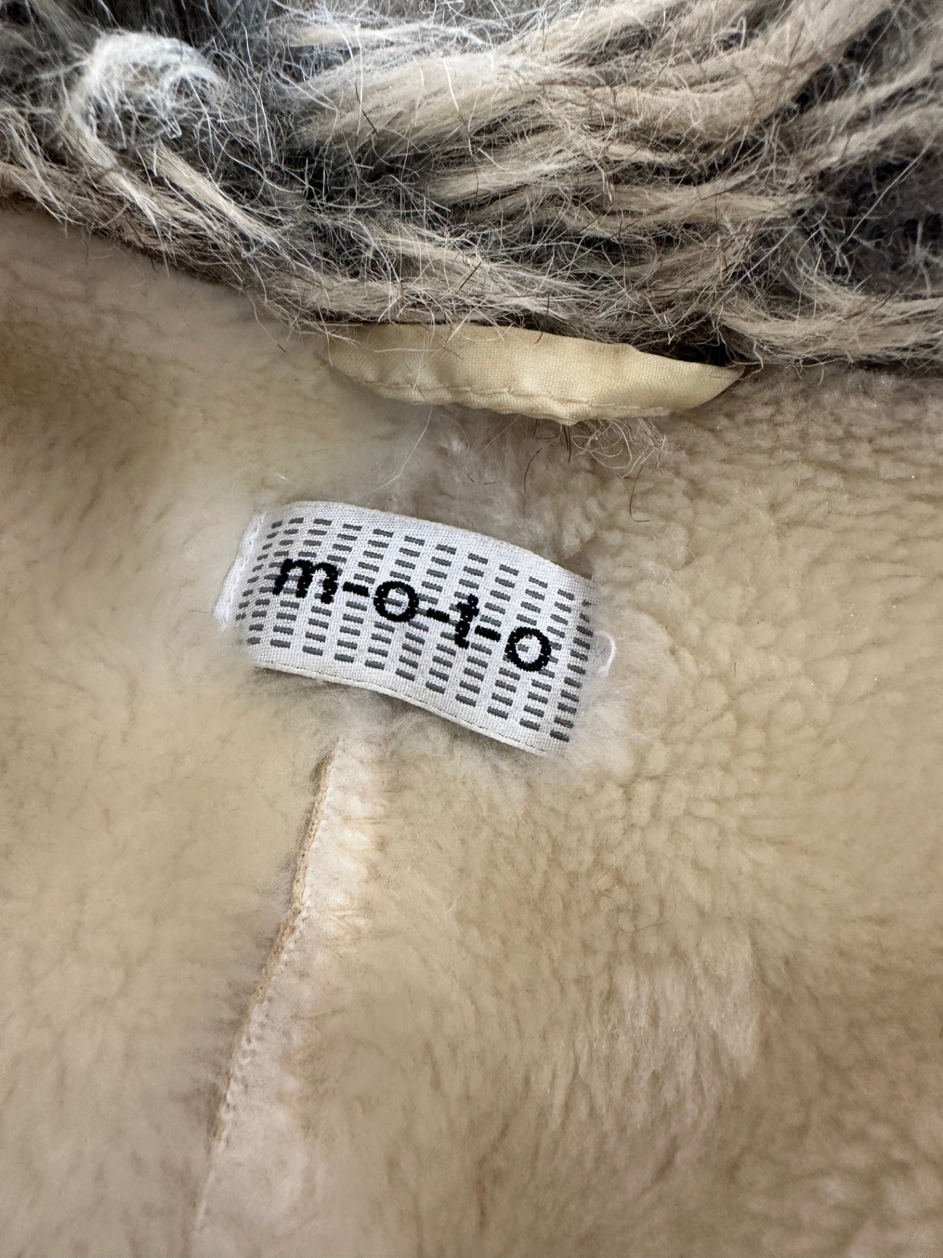 [SALE] Boho Vest Beige and brown/grey - faux fur and suede