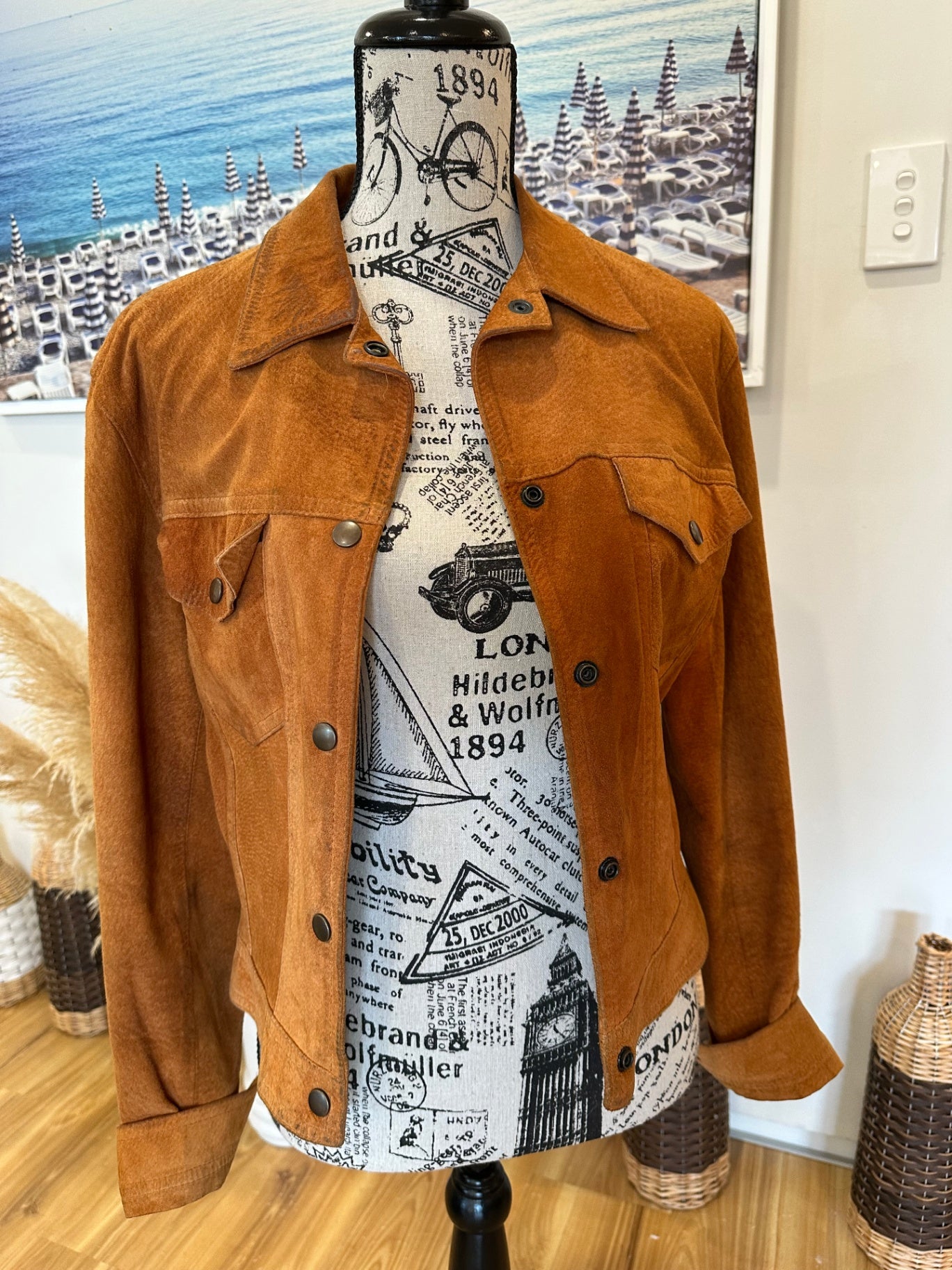 [SALE] Vintage - 80's Jacket - Small/Medium - Tan Brown
