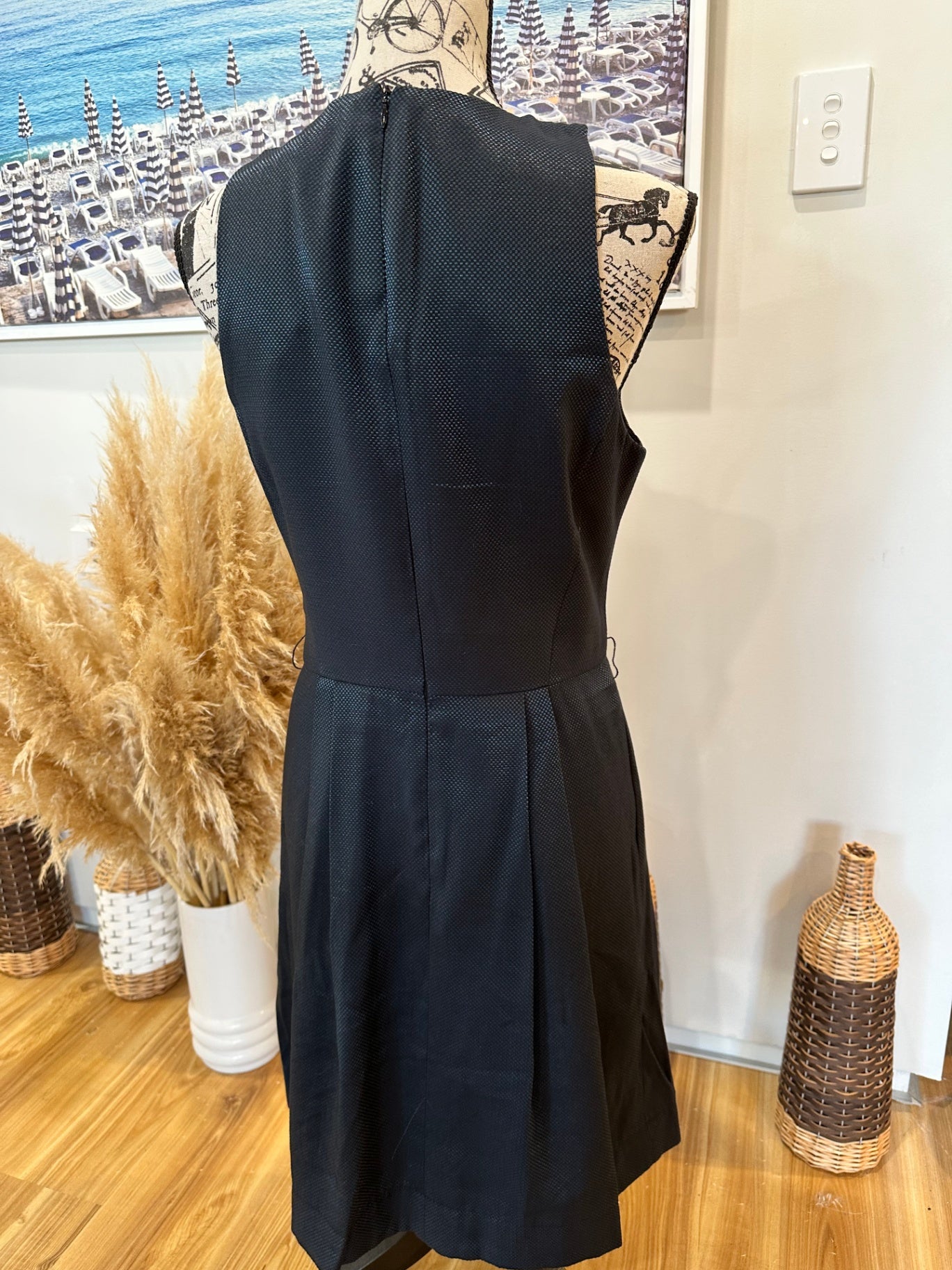 [SALE] Cue Dress 12 Teal / Black