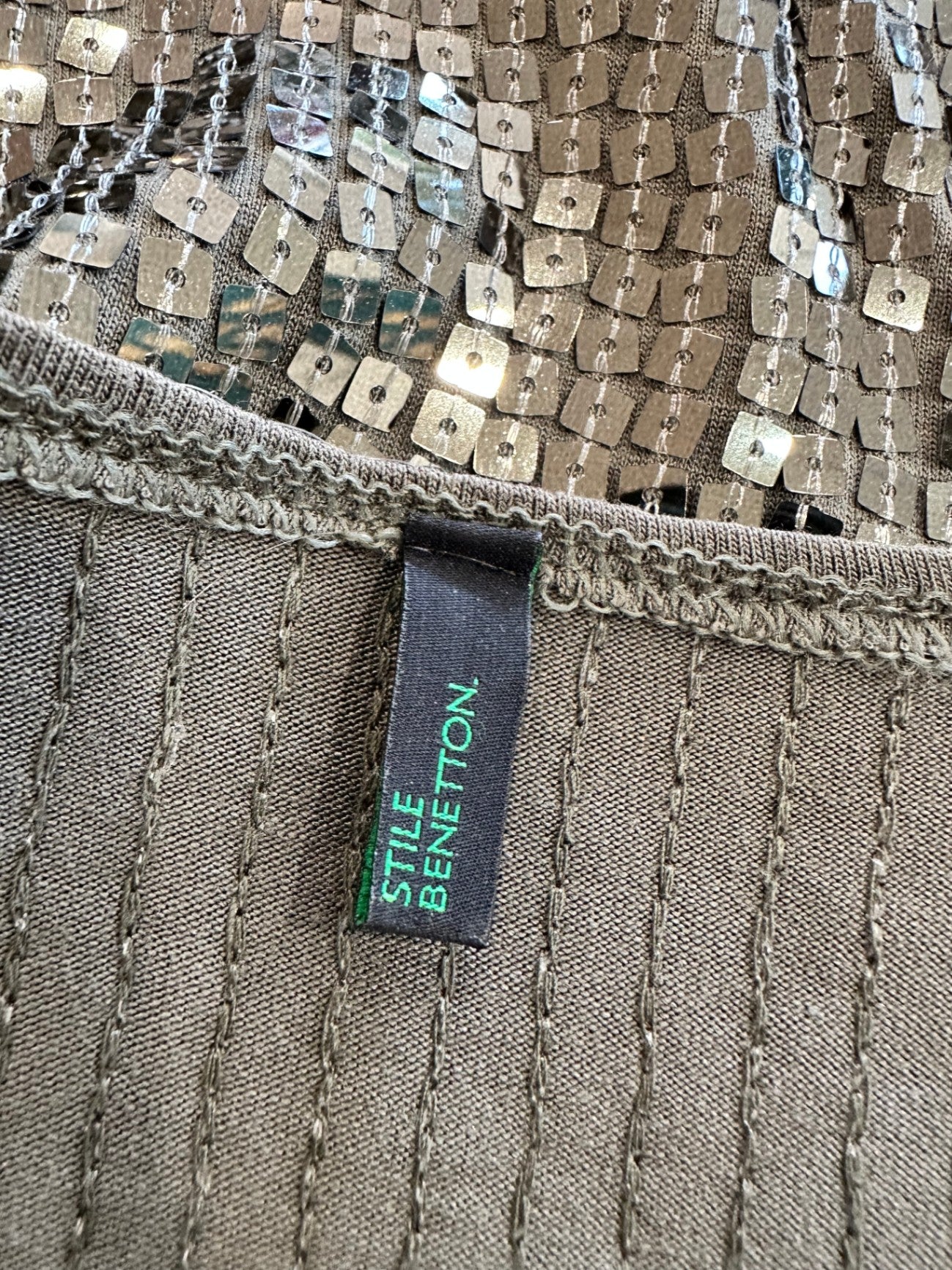 [SALE] United Colors of Benetton - Vest - Small - Green Sequin