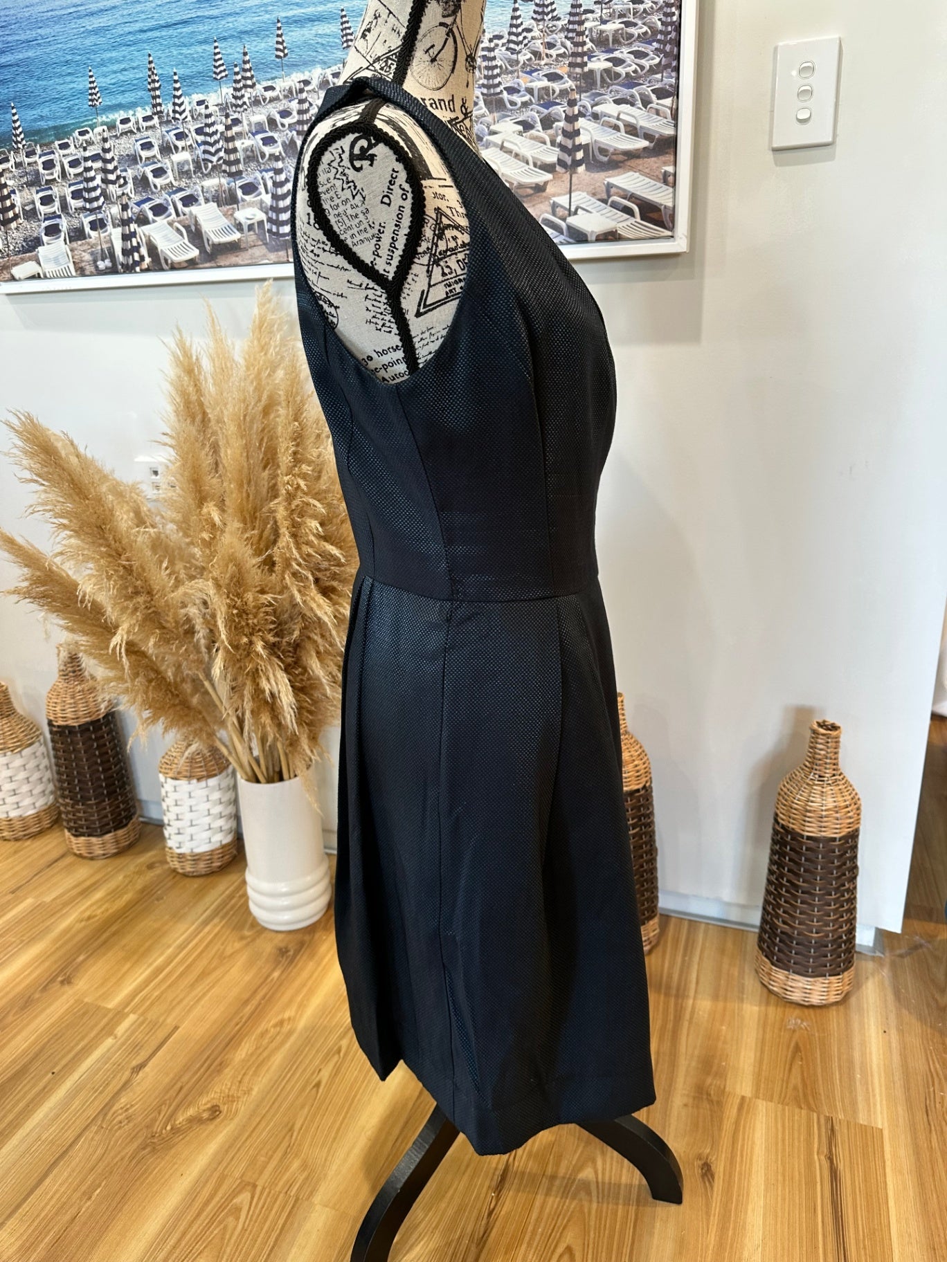 [SALE] Cue Dress 12 Teal / Black