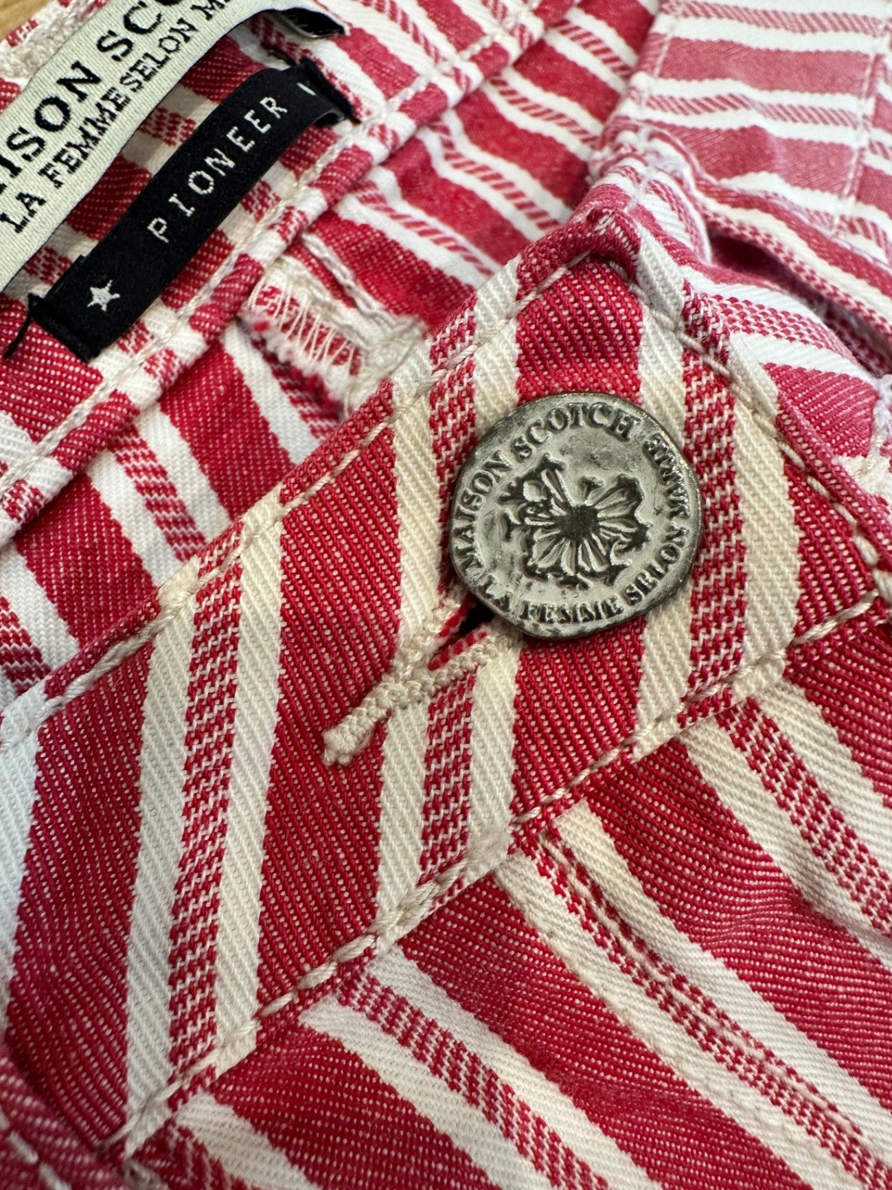 [SALE] Scotch & Soda Jeans Red / White Stripes