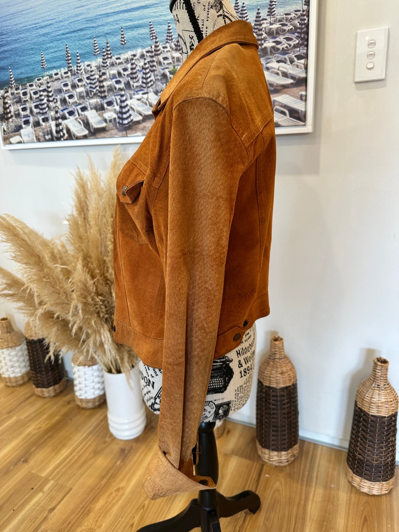 [SALE] Vintage - 80's Jacket - Small/Medium - Tan Brown