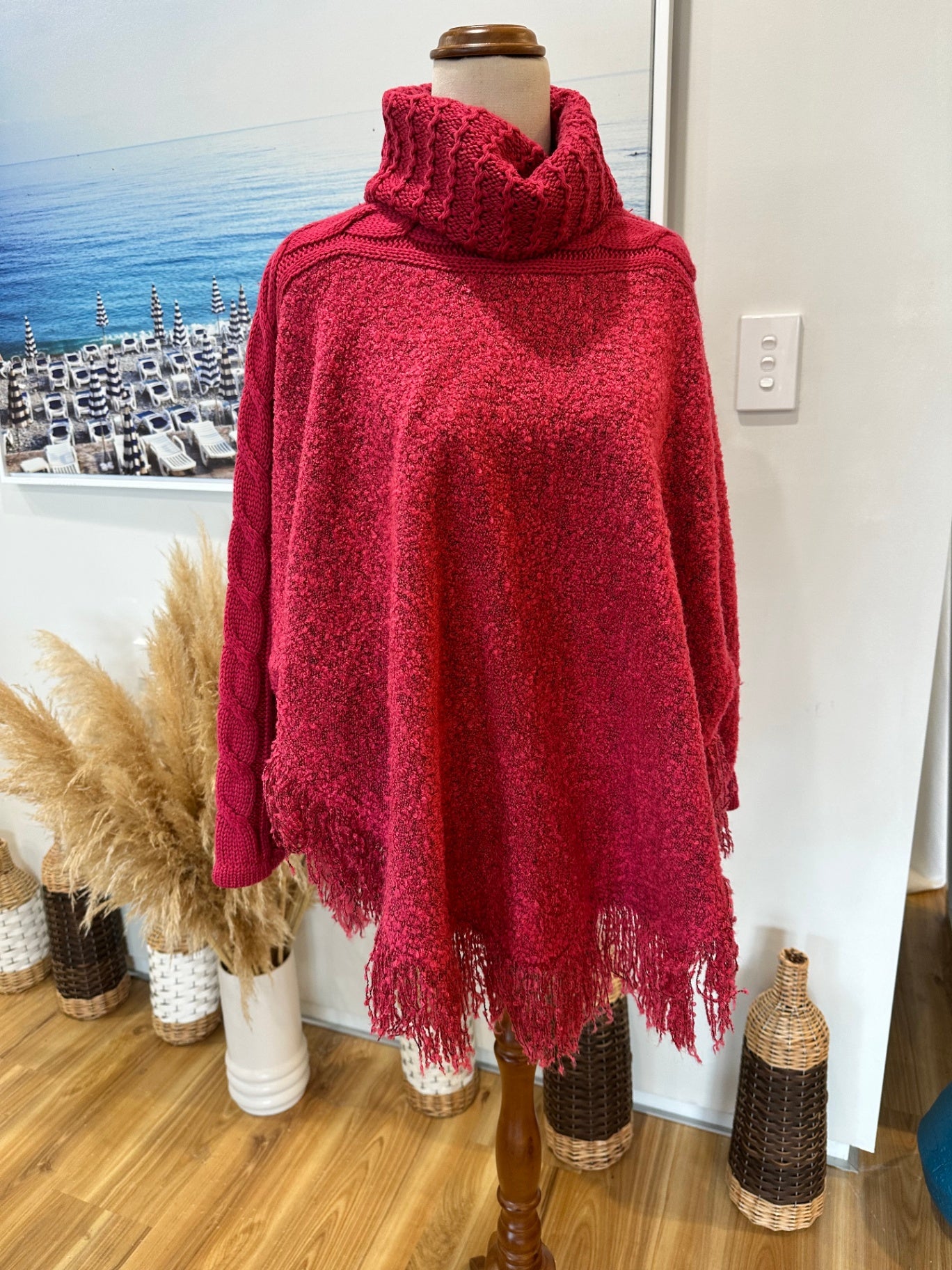 [SALE] Poncho - Hot Pink - One Size