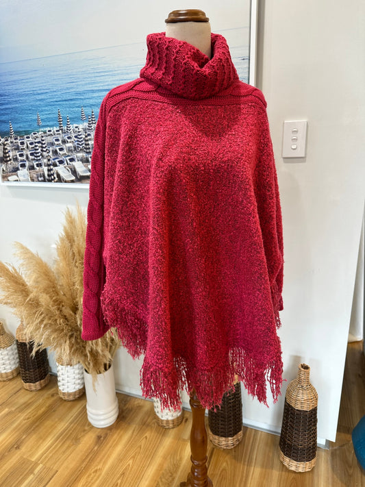 [SALE] Poncho - Hot Pink - One Size