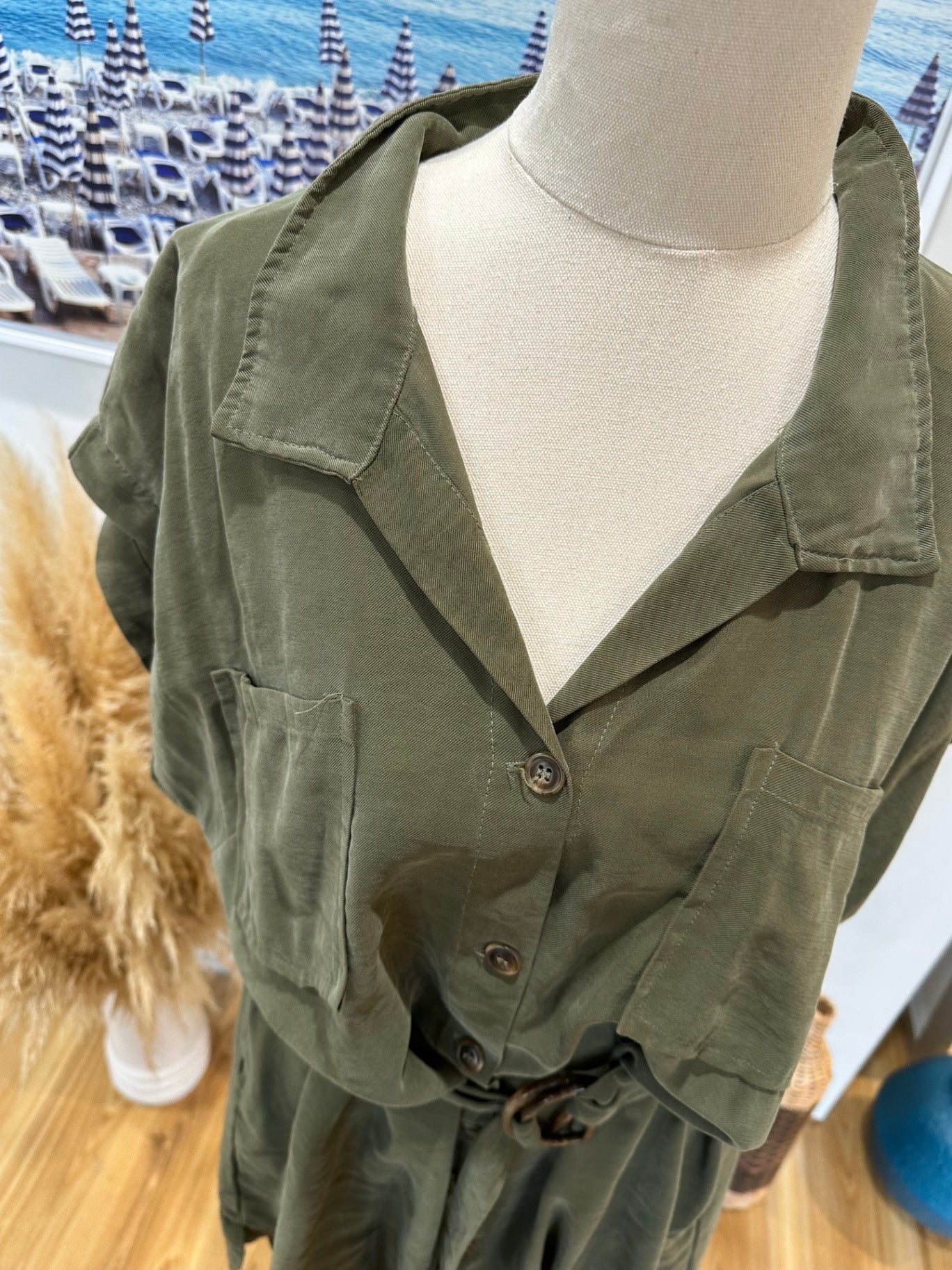 [SALE] & Me Dress 16 Olive Green