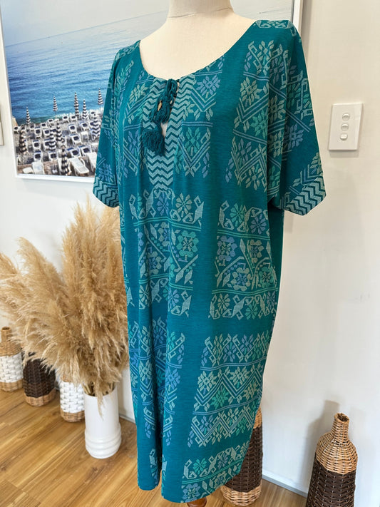 [SALE] Tigerlily Dress - Short Sleeve - Medium - Teal
