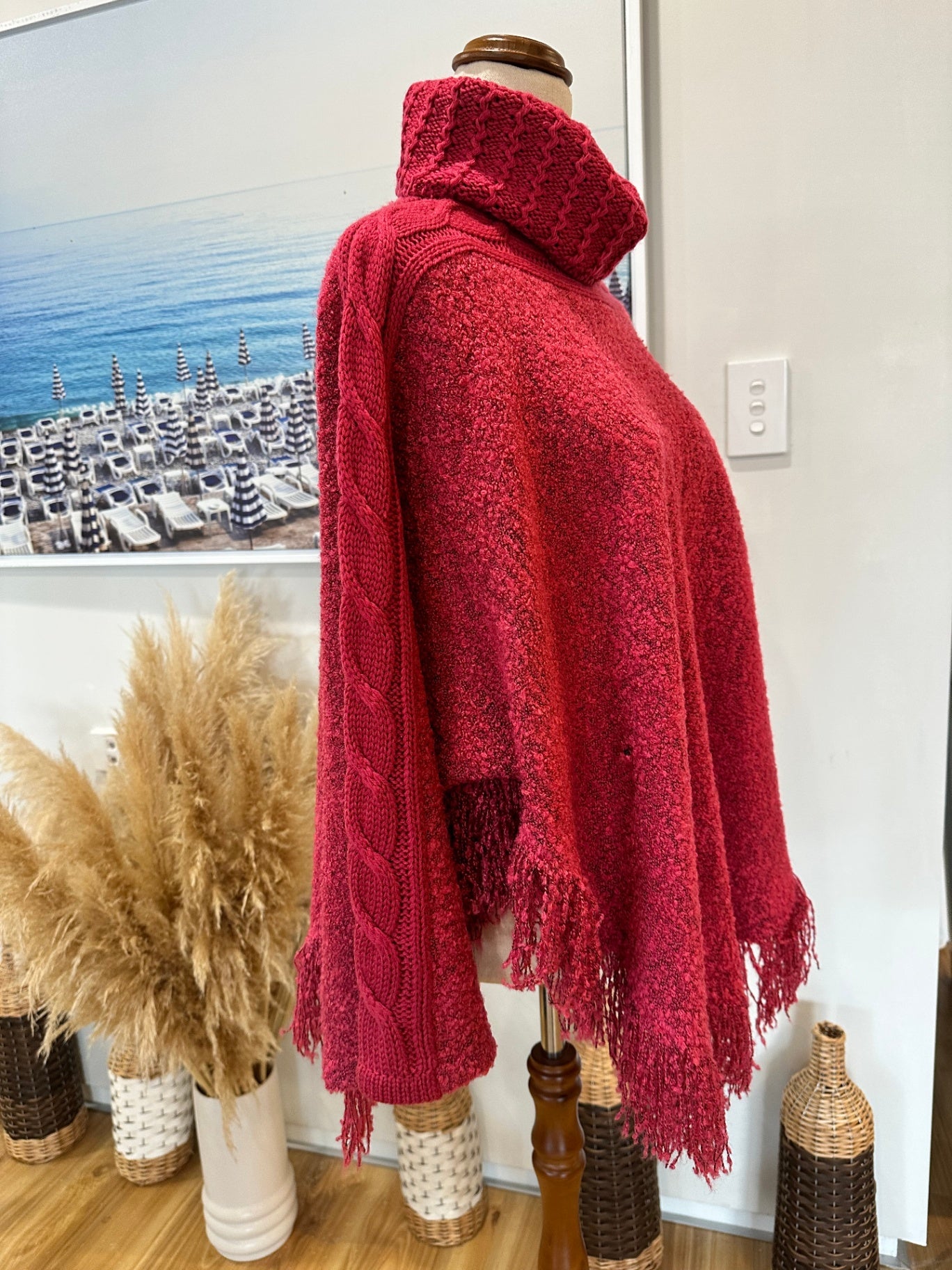 [SALE] Poncho - Hot Pink - One Size