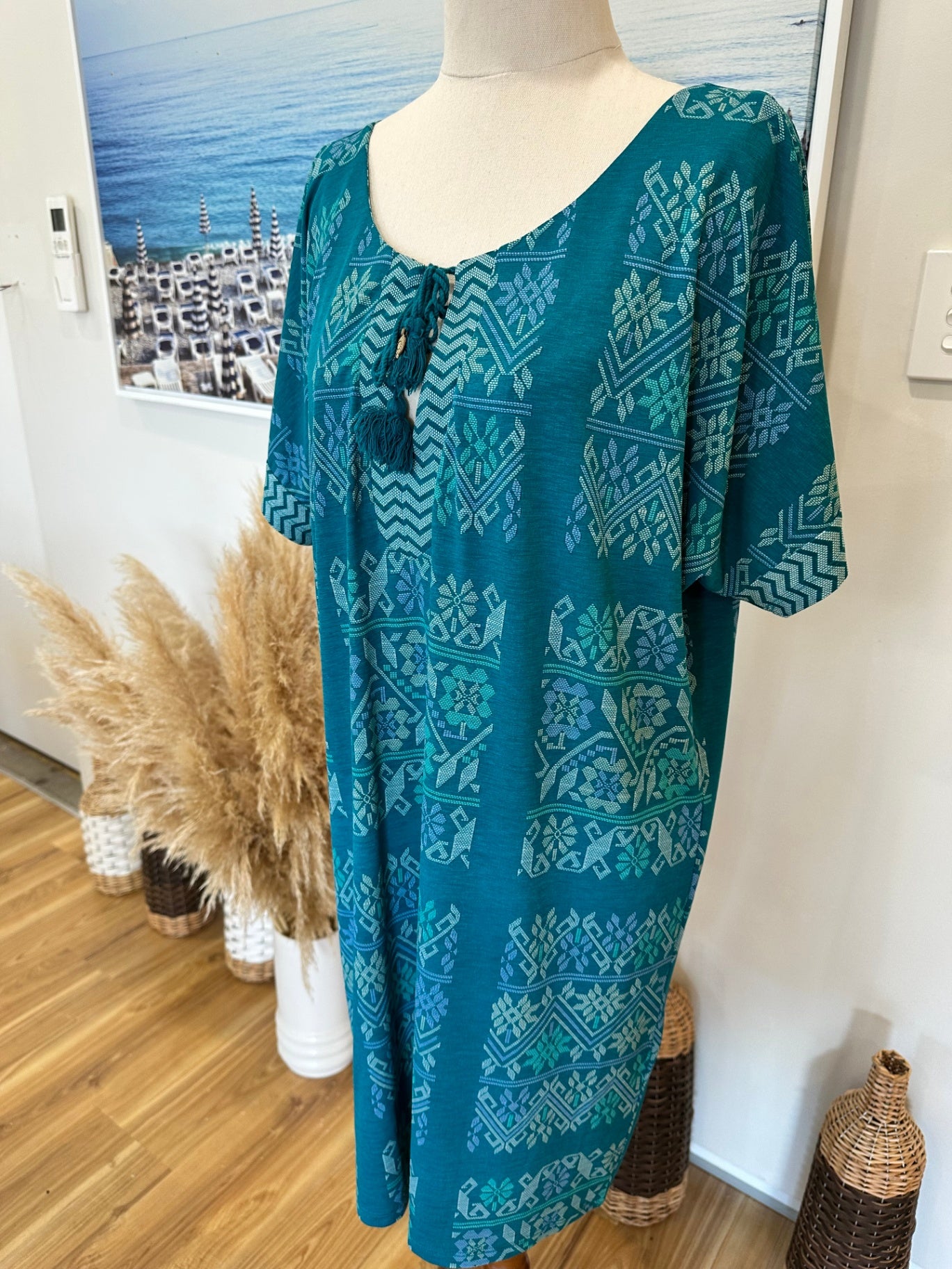[SALE] Tigerlily Dress - Short Sleeve - Medium - Teal