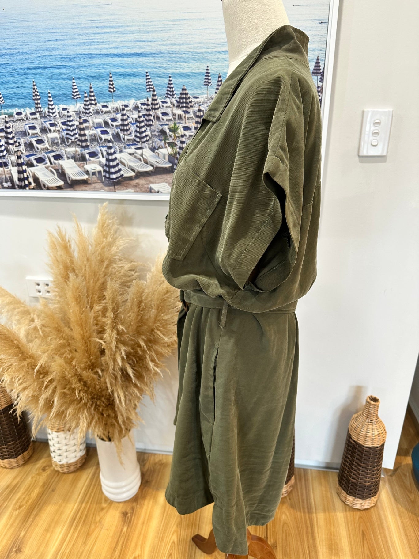 [SALE] & Me Dress 16 Olive Green
