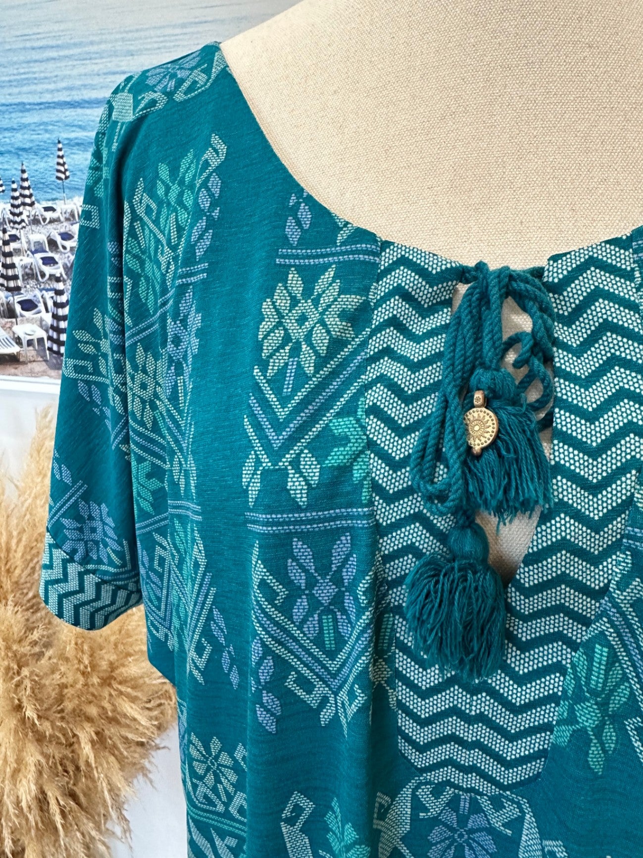 [SALE] Tigerlily Dress - Short Sleeve - Medium - Teal