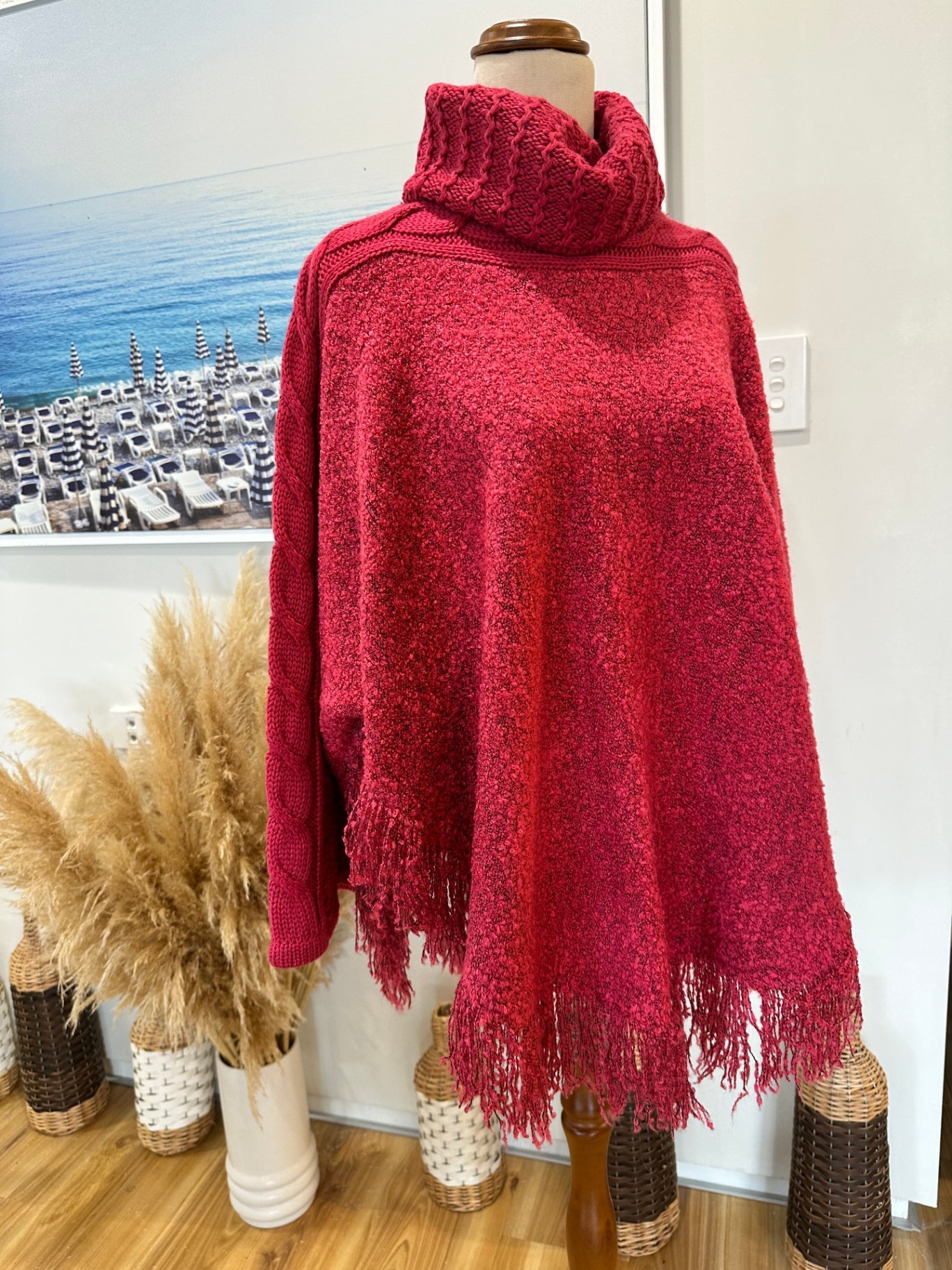 [SALE] Poncho - Hot Pink - One Size