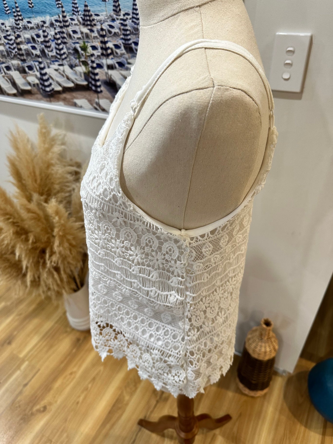 [SALE] Crop Lace Top - Small